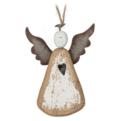Rustic Angel Rounded Dress Wooden Ornament | Holiday Decor | boogie + birdie