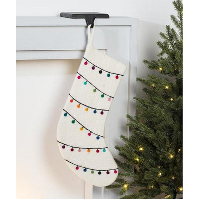 Christmas Lights Felt Stocking  | Holiday Decor | boogie + birdie