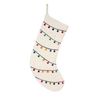 Christmas Lights Felt Stocking  | Holiday Decor | boogie + birdie