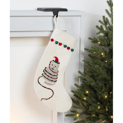 Christmas Cat Felt Stocking | Holiday Decor | boogie + birdie