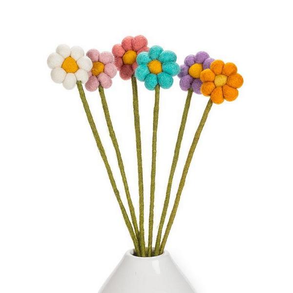Assorted Daisy Felt Pompom Flowers | Decor | boogie + birdie