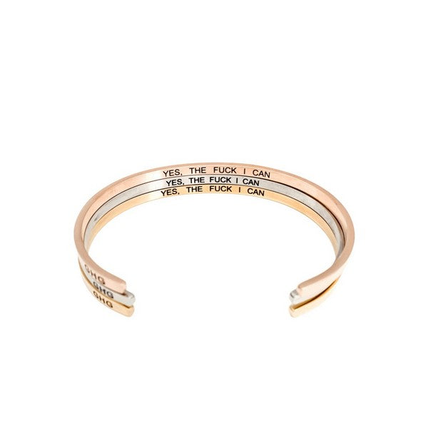 Gold Yes, That F*%k I Can Bangle | GHG | boogie + birdie
