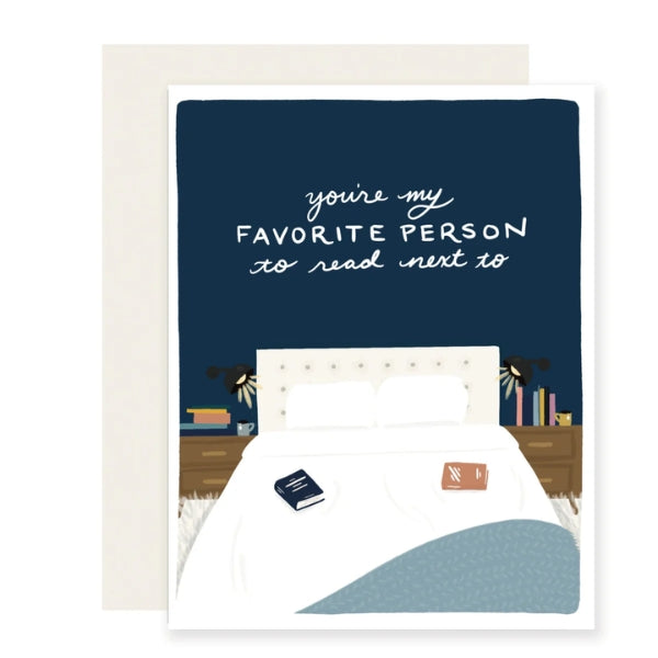 Favourite Person To Read Next To Love Card | Slightly Stationery | boogie + birdie