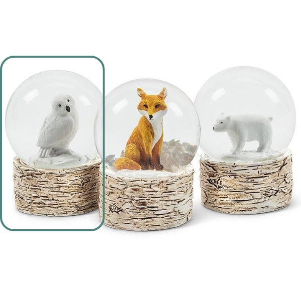 Snowy Owl Snowglobe 1.75" H | Holiday Decor | boogie + birdie

