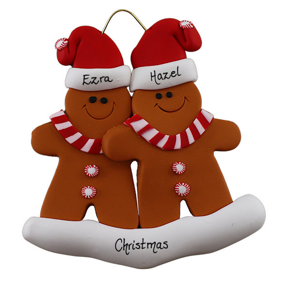 Personalized Family of 2 Gingerbread Ornament | Ornamentopia | boogie + birdie
