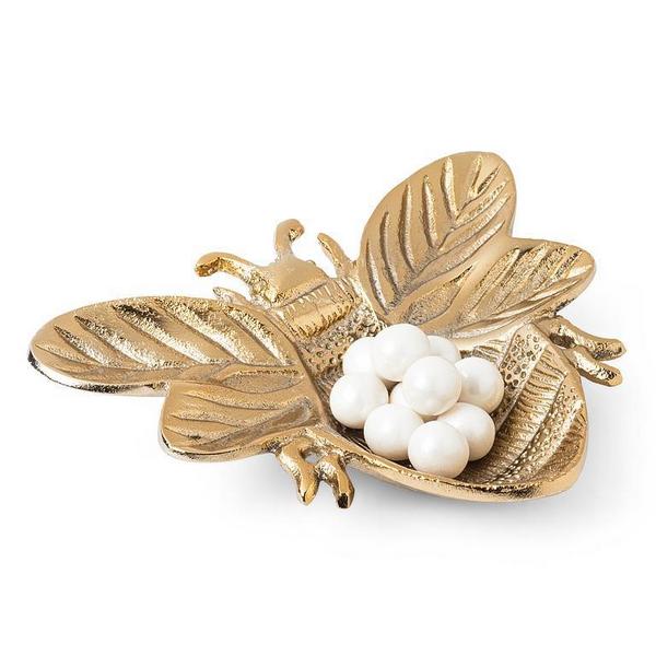 Gold Bee Trinket Dish 6"W | Trays + Holders | boogie + birdie