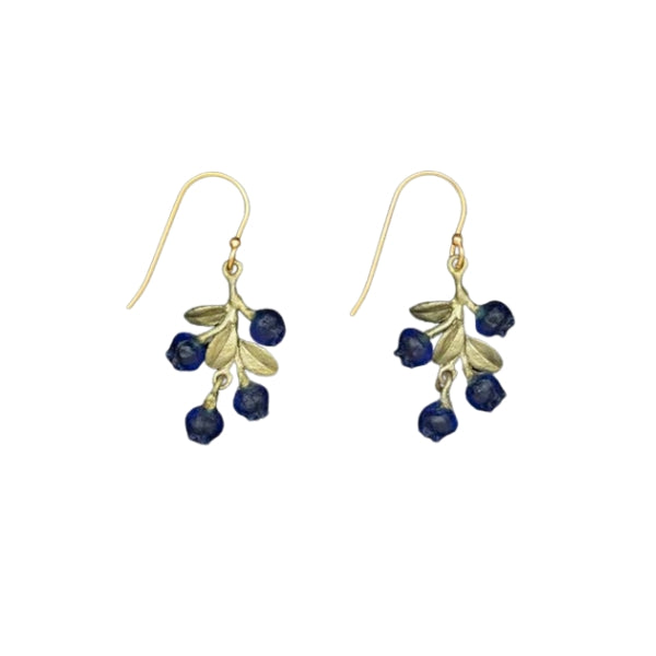 Glass Blueberry Branch Drop Earrings | Michael Michaud | boogie + birdie