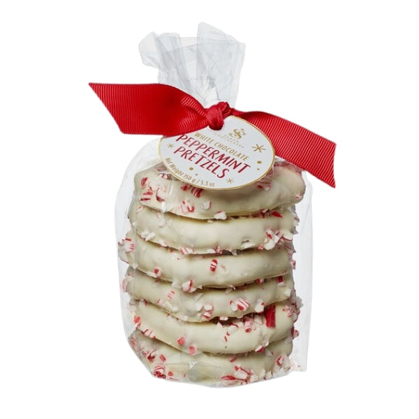 Peppermint Bark Pretzels | Saxon Chocolates | boogie + birdie