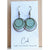 Bright Teal Brass Circle Cork Earrings | boogie + birdie | Plum Tree Handmade