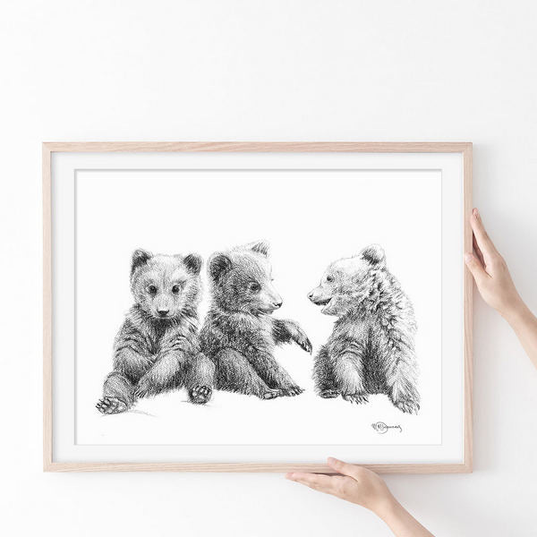 Large Bear Cubs Print 12x18 | Le Nid Atelier | boogie + birdie