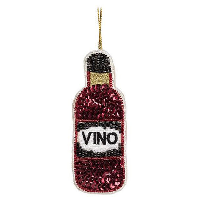 Vino Bottle Beaded Ornament | Holiday | boogie + birdie