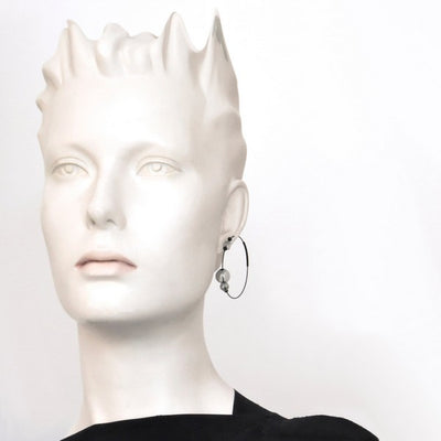 Silver Eclipse Aqua Hoops | Pursuits | boogie + birdie