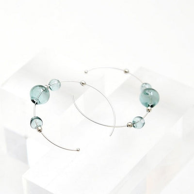 Silver Eclipse Aqua Hoops | Pursuits | boogie + birdie