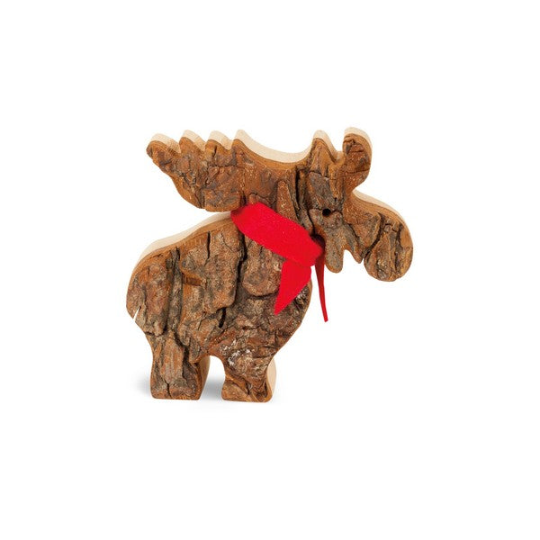 Small Wooden Bark Moose | Waldfabrik | boogie + birdie

