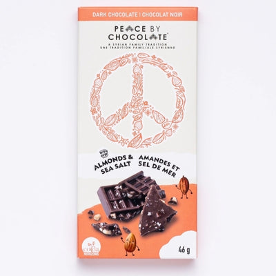Dark Chocolate Bar with Almonds & Sea Salt | Peace by Chocolate | boogie + birdie