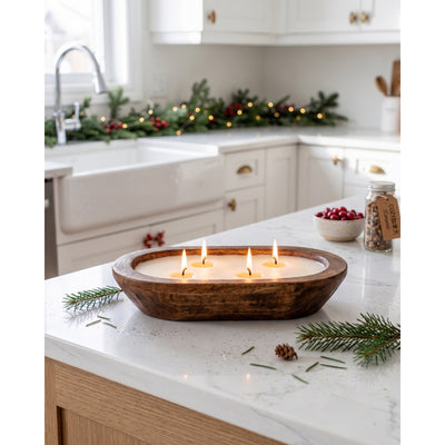Douglas Fir 4-Wick Dough Bowl  Soy Candle | The Scented Market | boogie + birdie