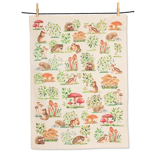 Mushrooms & Critters Tea Towel | Kitchen Textiles | boogie + birdie