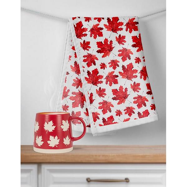 Maple Leaves Tea Towel | Kitchen Textiles | boogie + birdie