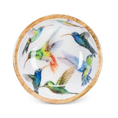 Hummingbird Mangowood Bowl - 3.5"D | Tableware | boogie + birdie