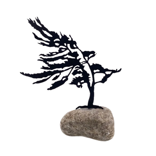 Metal Windswept Tree on Rock Table Decor | Home Decor | boogie + birdie