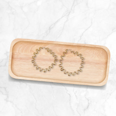 Brass Ripple Hoop Earrings | Lissa Bowie Jewellery | boogie + birdie