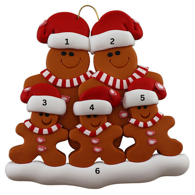 Personalized Family of 5 Gingerbread Ornament | Ornamentopia | boogie + birdie