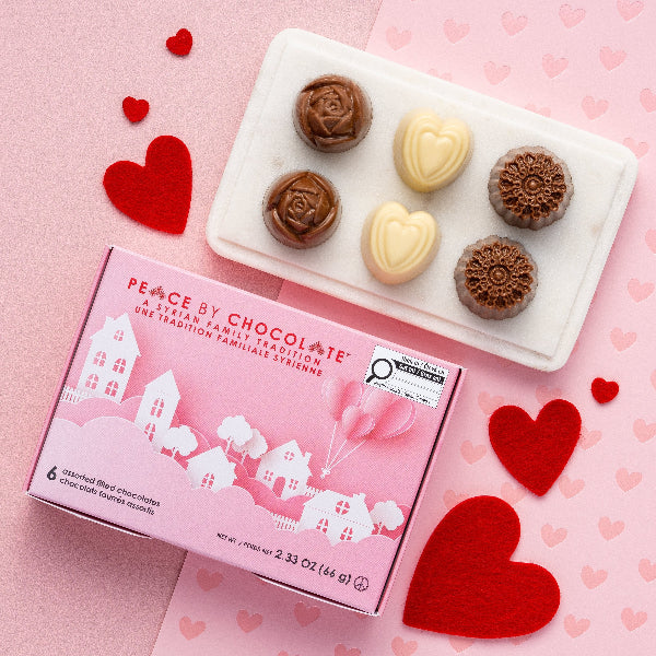 Boxed Heart Assortment (6pc) | Peace By Chocolate | boogie + birdie