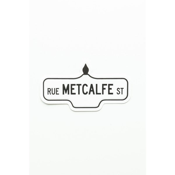 Metcalfe Street Sign Sticker | Damn Fine | boogie + birdie