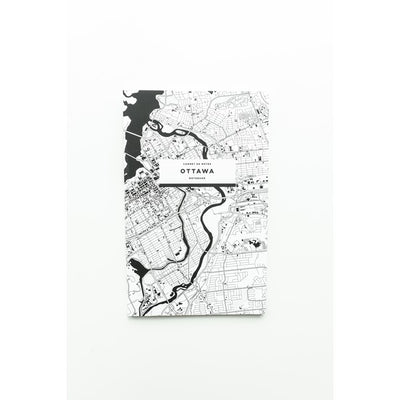 Black & White Ottawa Map Lined Notebook | I Like Maps | boogie + birdie