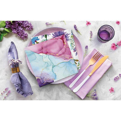 Flower & Dragonfly Lunch Napkins  | Entertaining | boogie + birdie