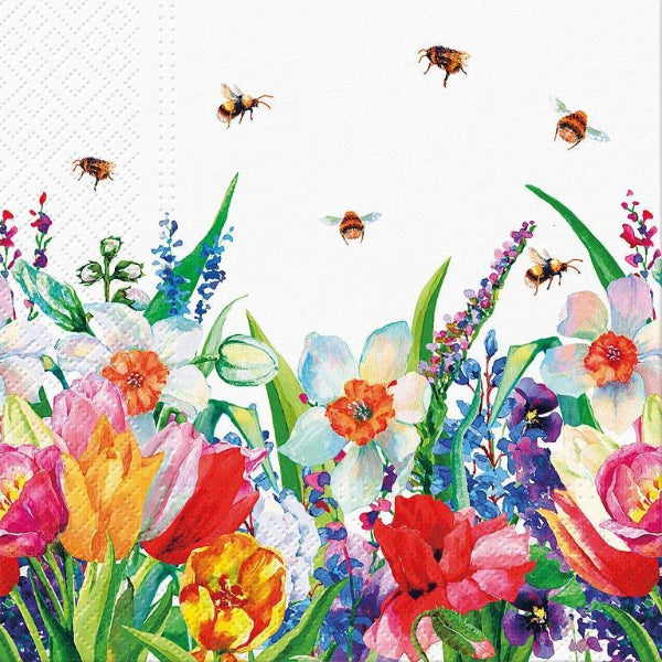 Meadow with Bees Lunch Napkins | Entertaining | boogie + birdie
