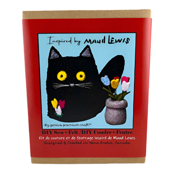Maud Lewis Black Cat with Tulips Craft Kit | Genius Premium Craft Boxes | boogie + birdie