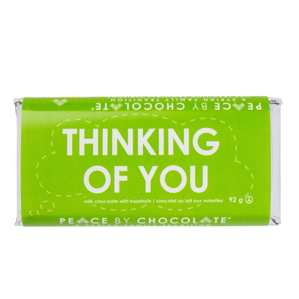 Thinking of You Milk Chocolate with Hazelnuts Bar | Peace by Chocolate | boogie + birdie