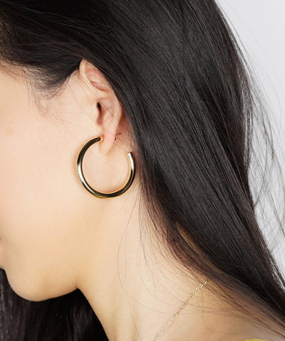 Gold Classic Hoop Earrings | jj + rr | boogie + birdie