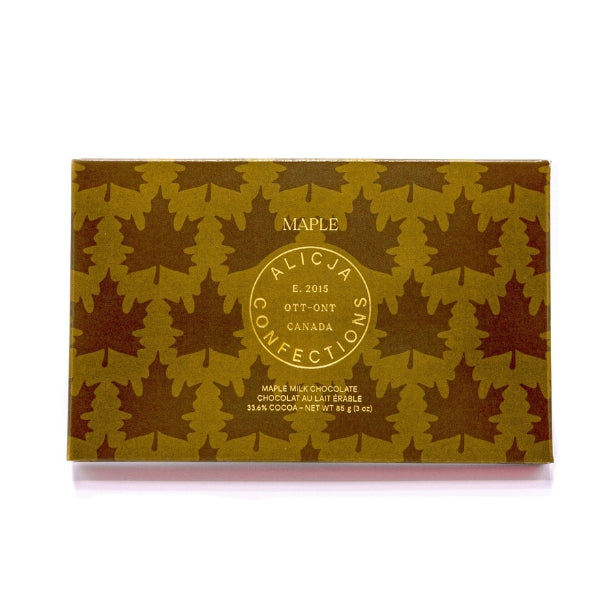 Maple Milk Chocolate Postcard Bar | Alicja Confections | boogie + birdie