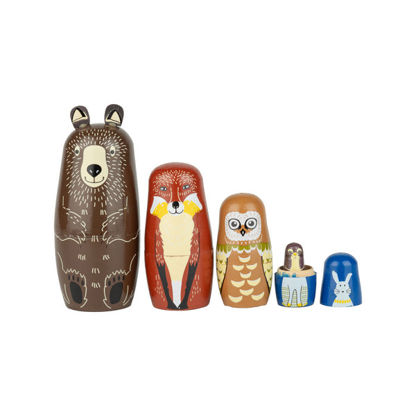 Wooden Woodland Nesting Animals | Holiday Decor | boogie + birdie
