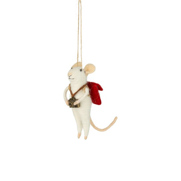 Mouse Photographer Felt Ornament | Holiday Decor | boogie + birdie