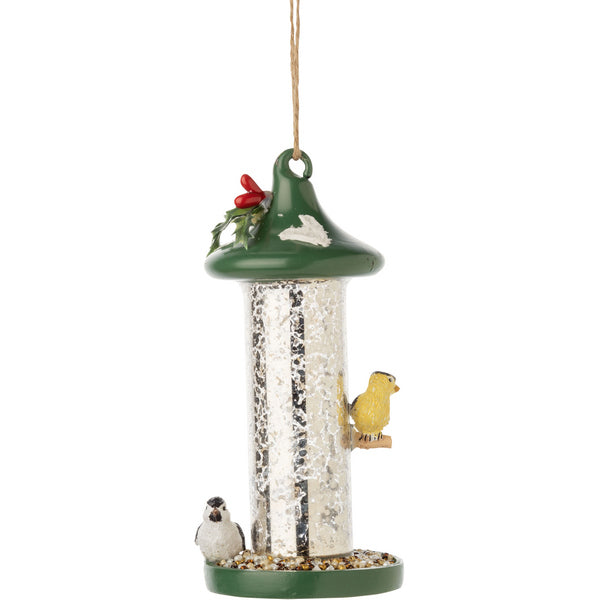 Resin and Glass Bird Feeder Ornament (A63175) | Holiday Decor | boogie + birdie