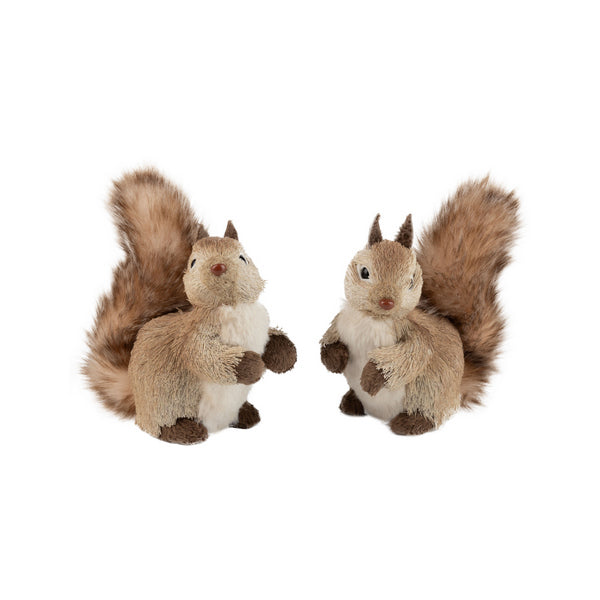 Grass Covered Squirrel Looking Down Table Piece (A64446) | Seasonal Decor | boogie + birdie