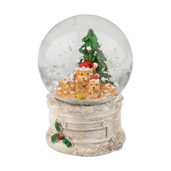 Cats with Christmas Tree Mini Snow Globe | Holiday | boogie + birdie