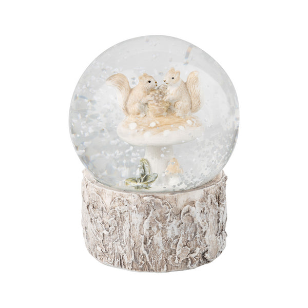 Resin Snowglobe Squirrels on a Mushroom (A73438) | Holiday | boogie + birdie
