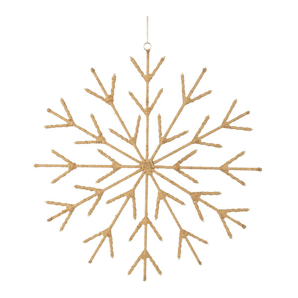 Oversized Jute Snowflake Ornament (A80522) | Holiday Decor | boogie + birdie