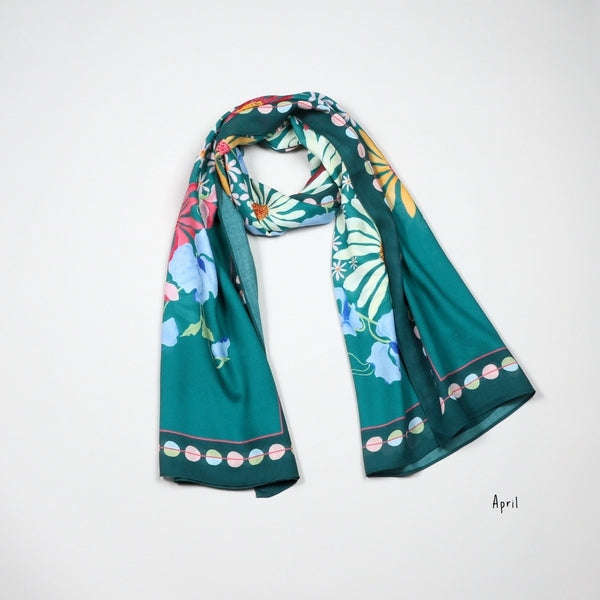 April Daisy Birth Flower Scarf | Attic Creations | boogie + birdie