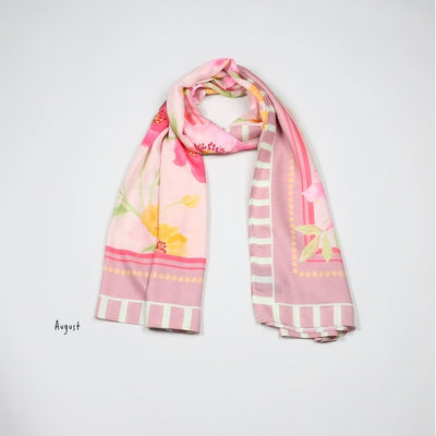 August Poppy Birth Flower Scarf | Attic Creations | boogie + birdie