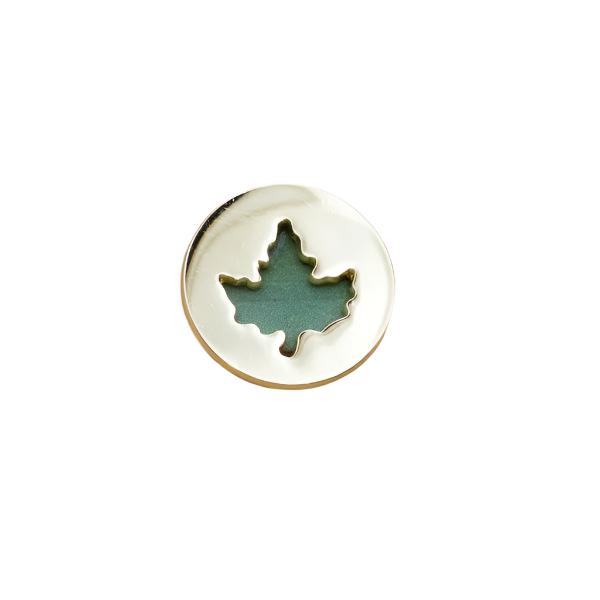 Copper Silhouette Maple Leaf Gold-Plated Pin