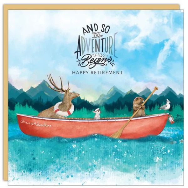 So The Adventure Begins Retirement Card