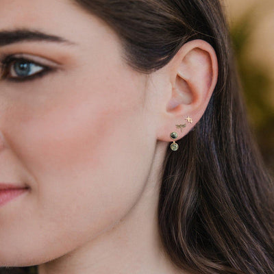 Gold Dragonfly African Turquoise Stud Trio Earrings (JQ003) | Scout | boogie + birdie