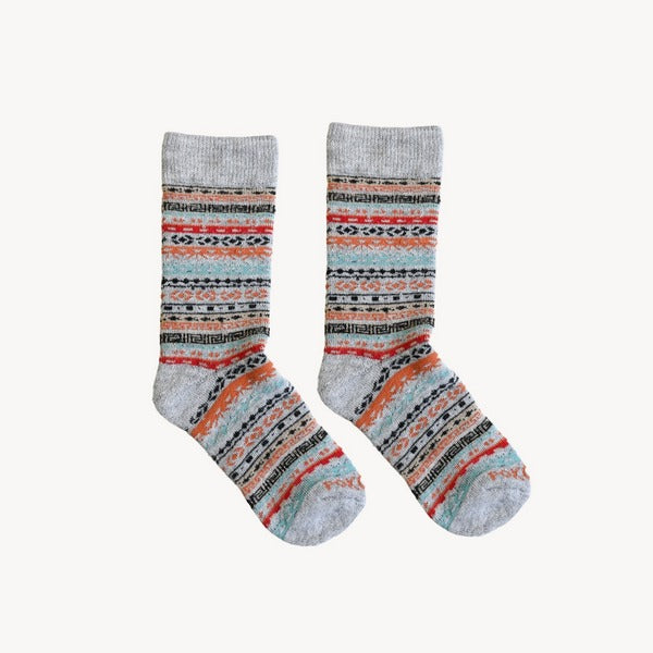 Multi-Grey Alpaca Crew Socks (ASC3)  | Pokoloko | boogie + birdie