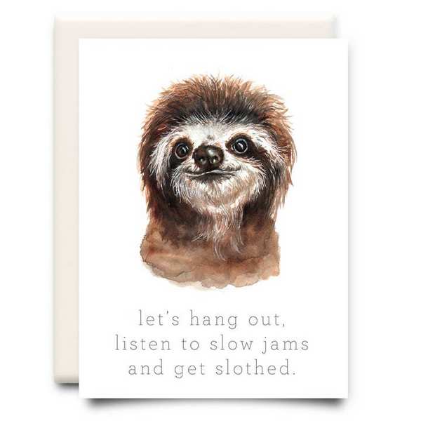 Lets Get Slothed Love Cards  | Inkwell Cards | boogie + birdie