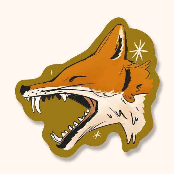 Angry Fox Sticker | Brush + Bird Paper Co. | boogie + birdie